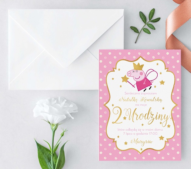 akcesoria dziecięce - różne Zaproszenie Urodziny Świnka Peppa