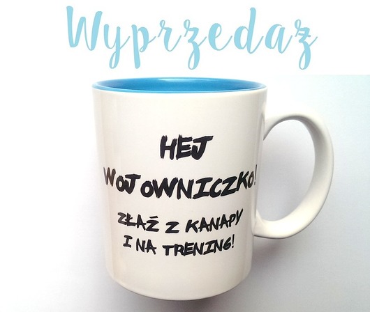 Kubek WOJOWNICZKI z BŁĘKITNYM WNĘTRZEM FarrowDesign