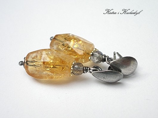 Citrine - kolczyki Katia i krokodyl