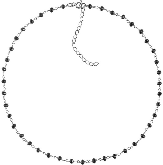  Choker / naszyjnik różaniec z onyksami - srebro Coccola JEWELLERY