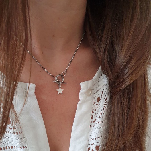 delikatny łańcuszek ze stali szlachetnej LEI handmade 