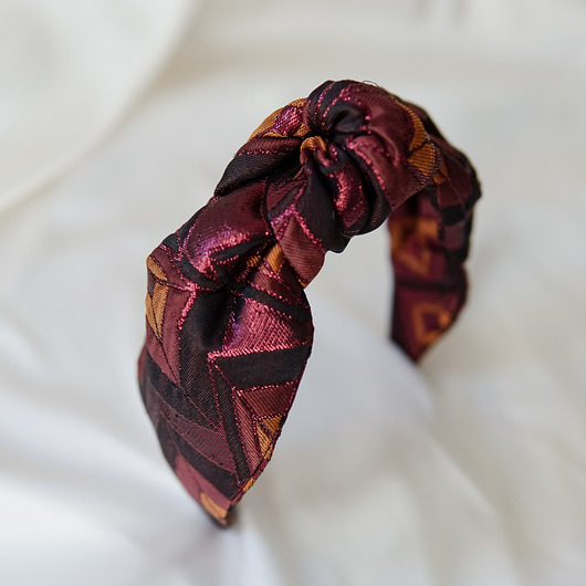 opaski do włosów Opaska na włosy z węzłem brokatowe wzory