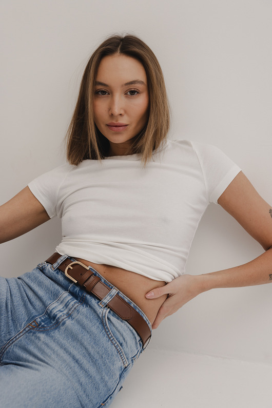 paski damskie Pasek 3 Ways z wymiennymi klamrami Brown