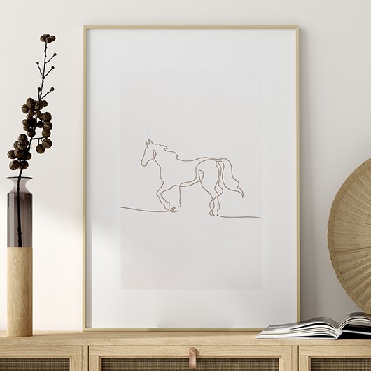 PLAKAT MINIMALISTYCZNY KOŃ PROFIL P172 Yoko Design