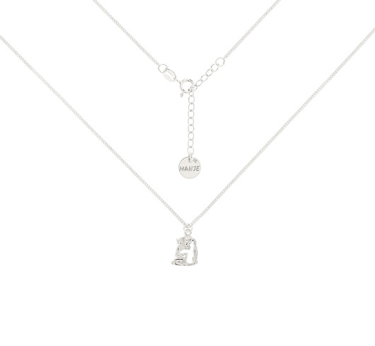 chokery Srebrny choker pancerka ze znakiem zodiaku Wodnik