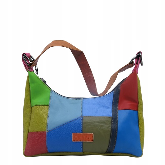 torby na ramię Torebka damska na ramię kolorowa skórzana wygodna zero waste OLIVKA