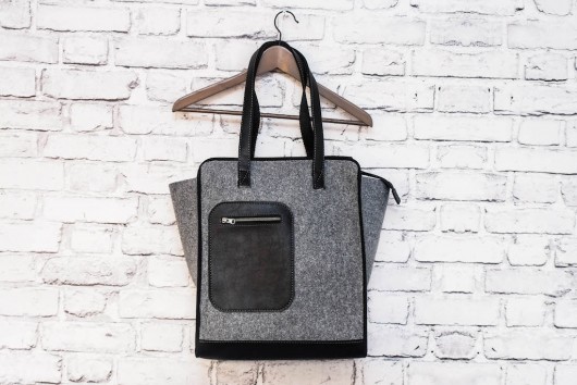 work.SHOP&GO Torba filcowa, GŁADKA skóra, JASNA playworkcreate