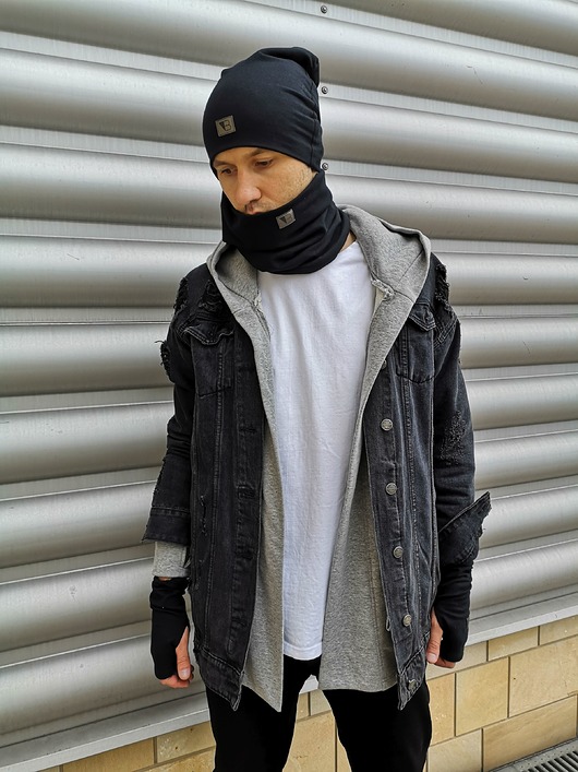 Zestaw UNISEX czapka SMERF+rękawiczki+komin Lucas Brondel