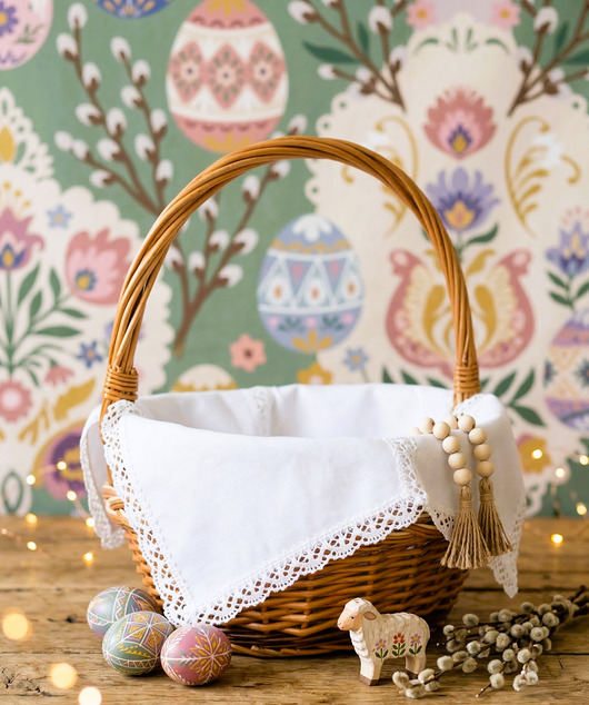 koszyki wielkanocne Serwetka do koszyka UNIWERSALNA średni KLASYCZNA