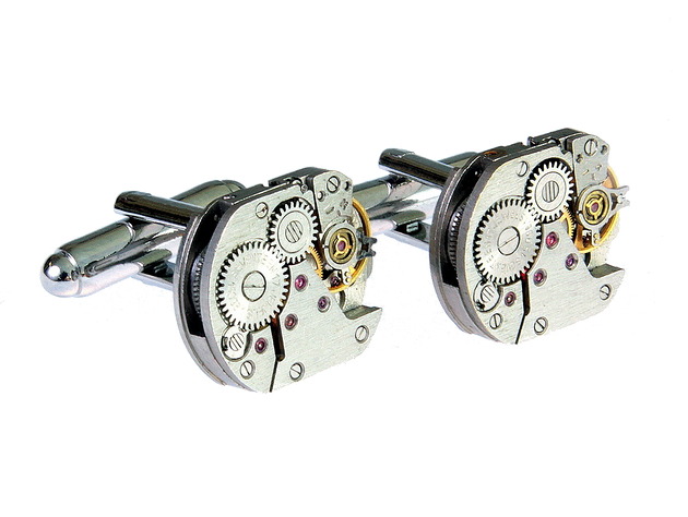 spinki do mankietów POSREBRZANESpinki SQ I - szybka wysyłka - oryginalne mechanizmy