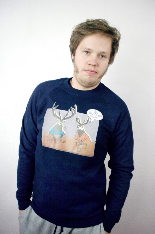 Bluza raglan Deer Wife M, L, XL granat MUNGO