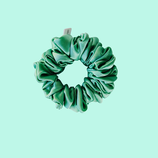 gumki do włosów Gumka jedwabna, scrunchie, frotka królowa szmaragdów MIDI
