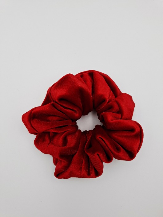 gumki do włosów Scrunchie czerwień rozm. M
