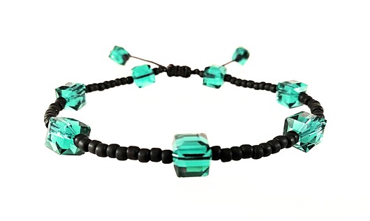 Damska bransoletka BoHo Crystal –Malachite Green kaminskydesign
