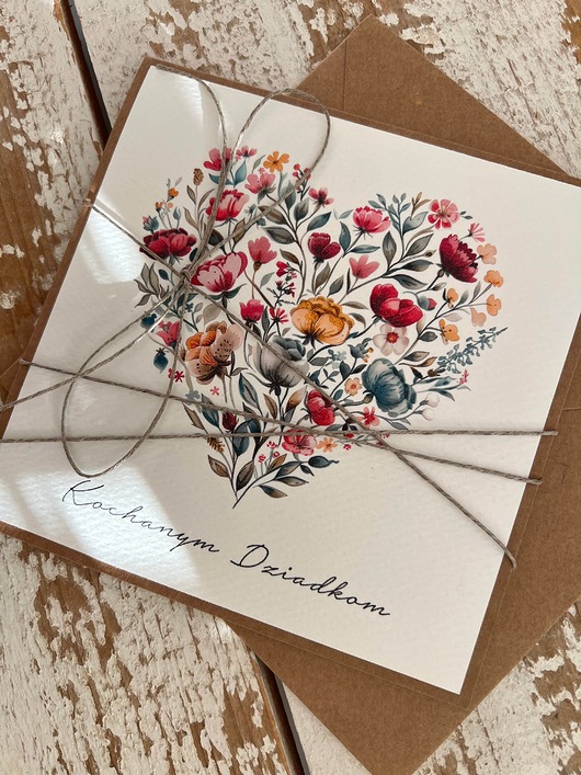 kartki scrapbooking Kartka dla babci i dziadka - prezent słowa