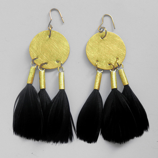 kolczyki z piórami PIÓRKO kolczyki