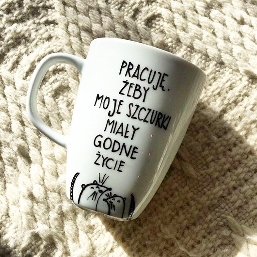 kubki Kubek PRACUJĘ, ŻEBY MOJE SZCZURKI MIAŁY...