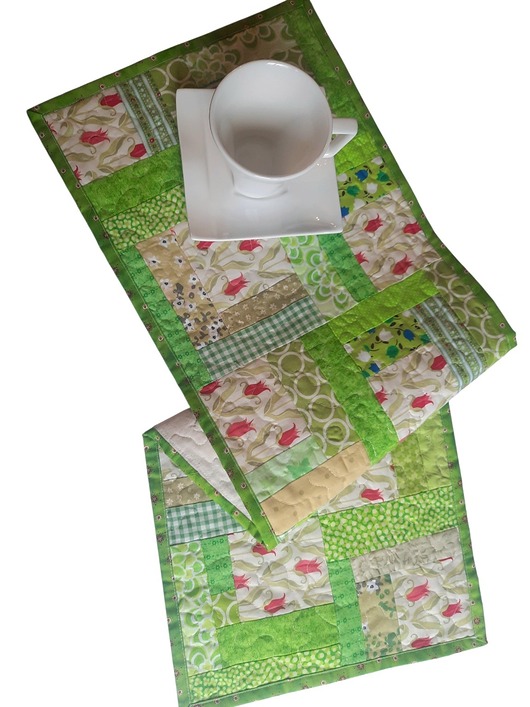 obrusy i serwetki Wiosna #2  -bieżnik, mata patchwork