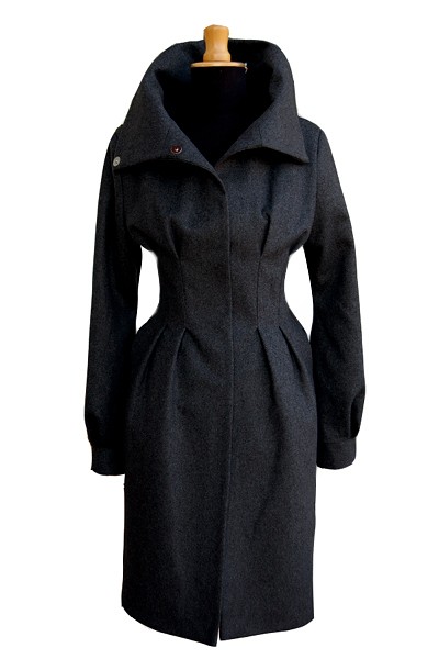 Exclusive wool coat, graphite 40  Kasia Zapała