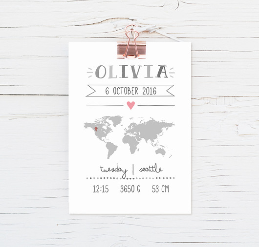 Metryczka Narodziny Dziecka|A3 wejustlikeprints