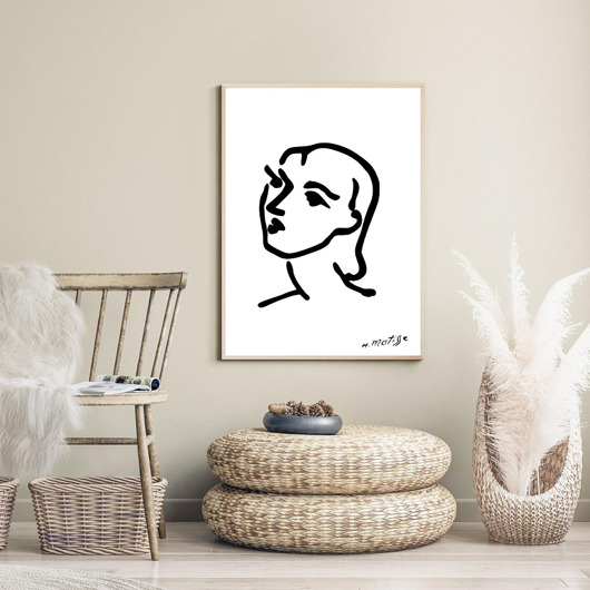 plakaty PLAKAT kobieta, Matisse, ilustracja, grafika