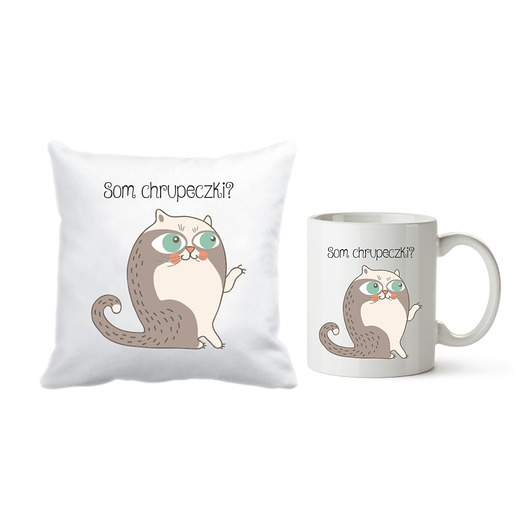 zestaw - kubek i poszewka. som chrupeczki? Love Life and Forest