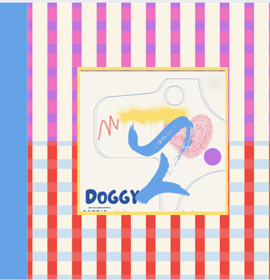obrazy i plakaty do pokoju dziecięcego Doggy - kolorowanka , malowanka na płótnie , ZAKROPKUJ , ZAKRESKUJ , ...