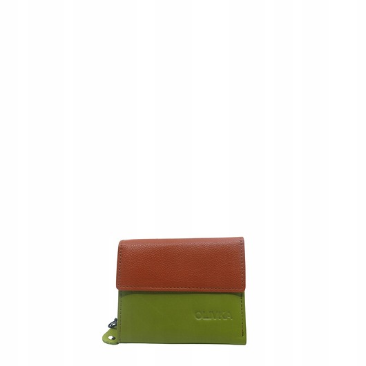 portfele damskie Portfel damski skórzany miejsce na bilon zdjęcie przegródki OLIVKA