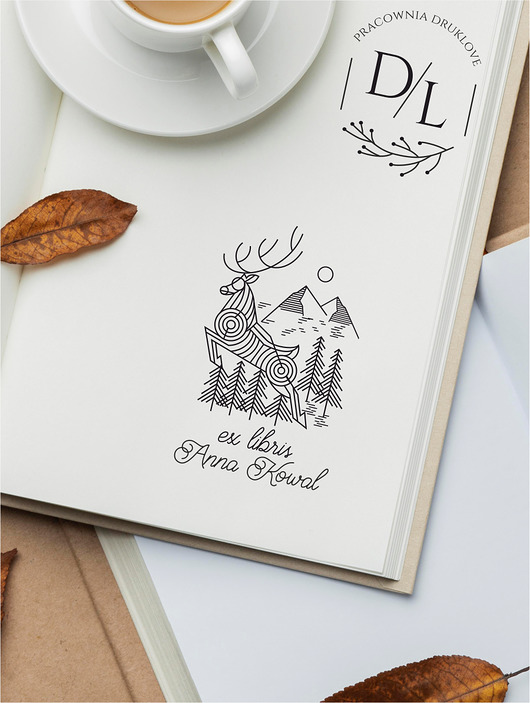 stemple Stempel Ex Libris Exlibris personalizowany Jelonek 2