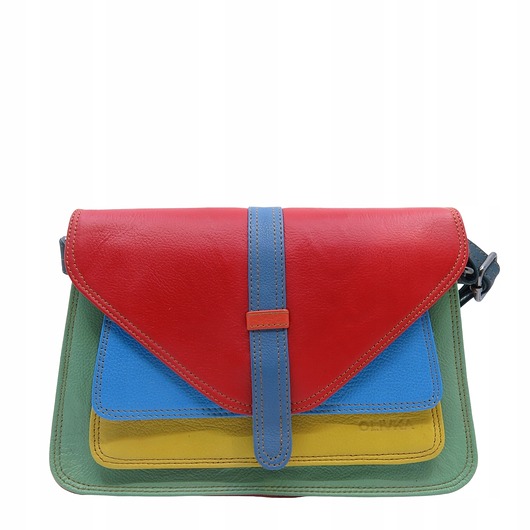 torby na ramię Torebka damska klasyczna elegancka skórzana na ramię pasek OLIVKA