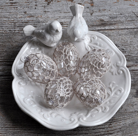 jajka wielkanocne Koronkowe pisanki 5szt