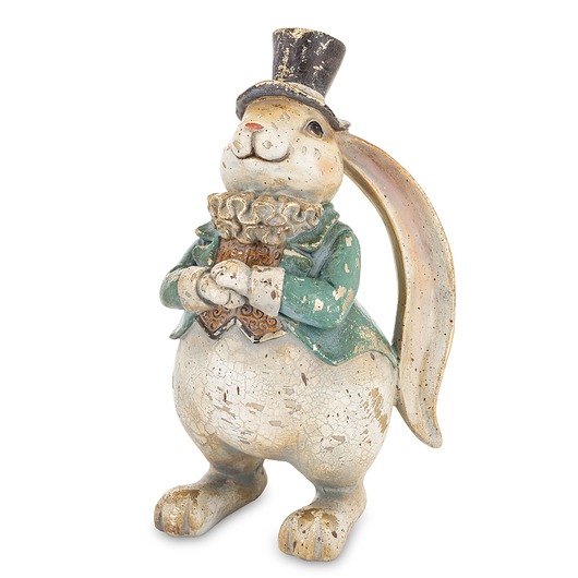 ozdoby wielkanocne Dekoracja - korpulentny królik 22x13x12 cm DŁUGOUCHy