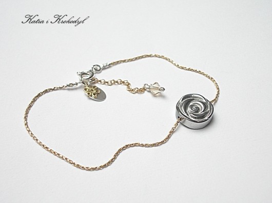 Rosa silver  -bransoletka Katia i krokodyl
