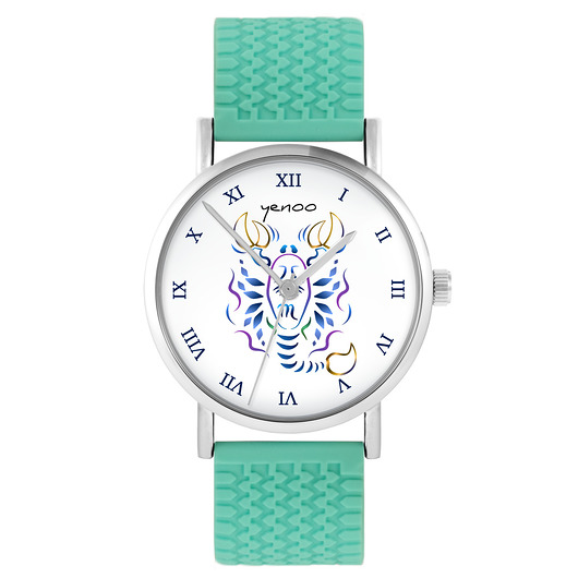 zegarki unisex Kolekcja Starlight - Skorpion - silikonowy, turkus