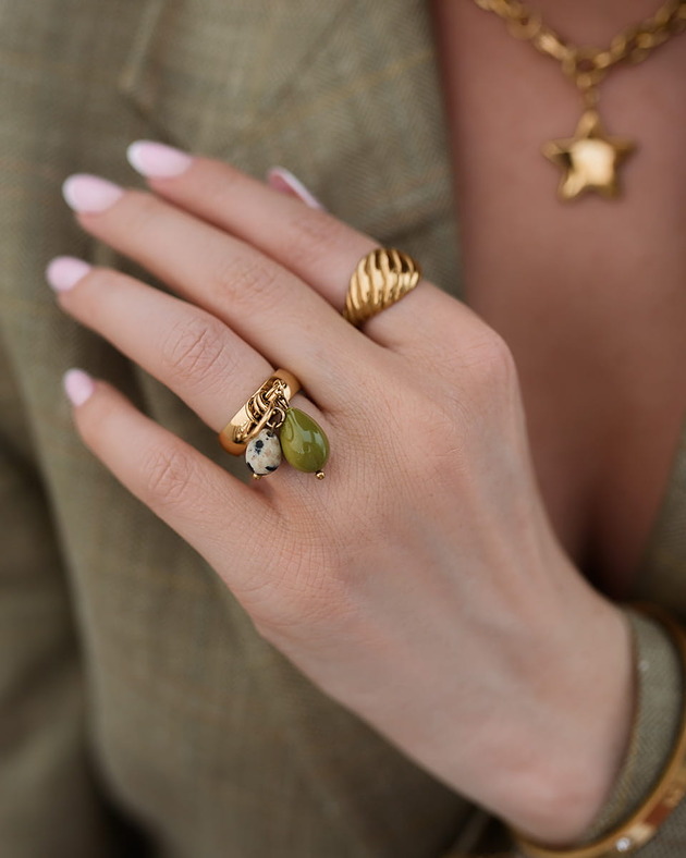 bransoletki - inne Zielony koralik