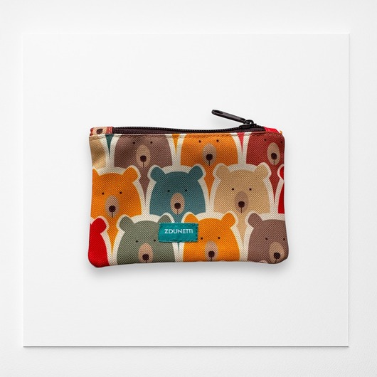 torebki, worki i plecaki dziecięce Portfelik mini - misie kolorowe