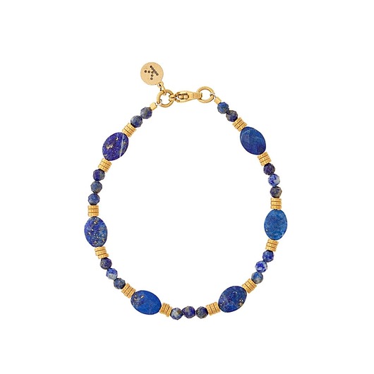 bransoletki z kamieni naturalnych Bransoletka mix Lapis Lazuli x Hematyt - złote hematyty