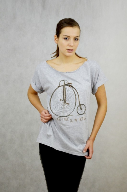 I RIDE - Koszulka Oversize szara T-shirt GAU great as You
