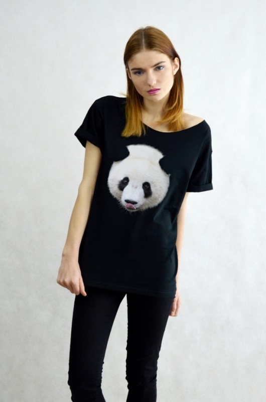 PANDA - Koszulka Oversize czarna T-shirt GAU great as You