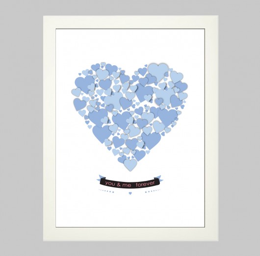 you & me forever blue 30 x 40 cm loonybin