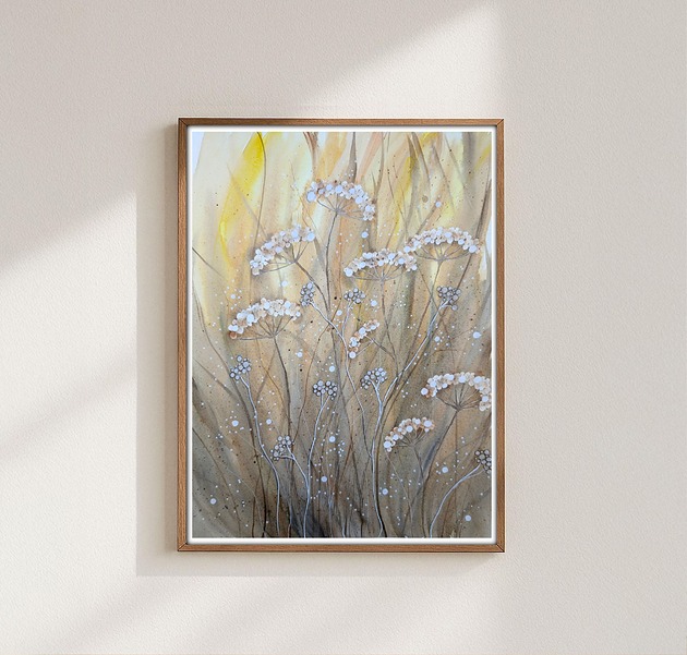 grafiki i ilustracje Oryginalna akwarela. Łąka 30x40