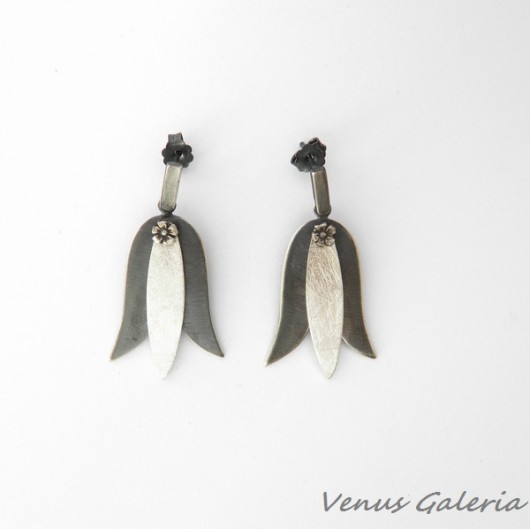 Kolczyki srebrne- Krokusy szare VENUS GALERIA