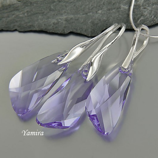 kryształ Swarovski Wing Provence Lavender - komplet yamira