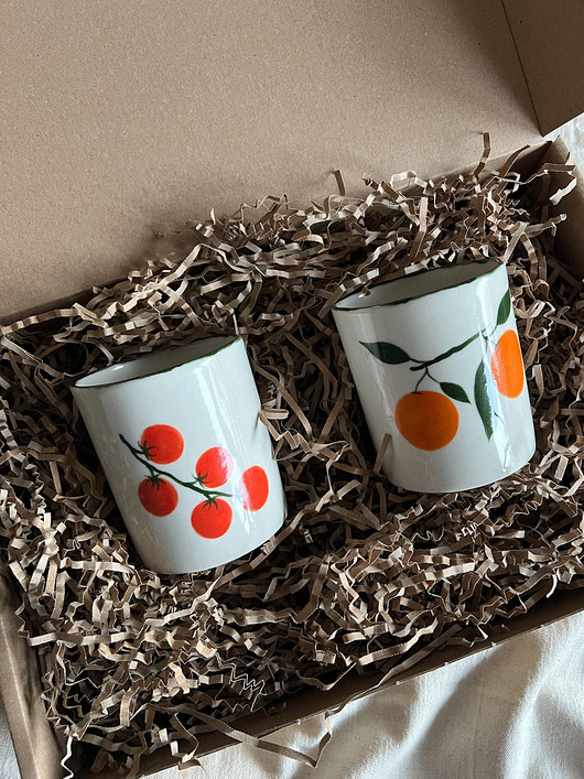 kubki Zestaw prezentowy 2 kubki porcelanowe