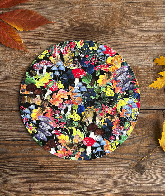 podkładki do kuchni Podkładka pod talerz- Grzybki- Jesień- Ilustracja- Jesienny pattern