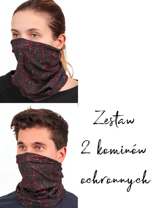 2 szt. kominów - masek ochronnych-lawa Usunieta