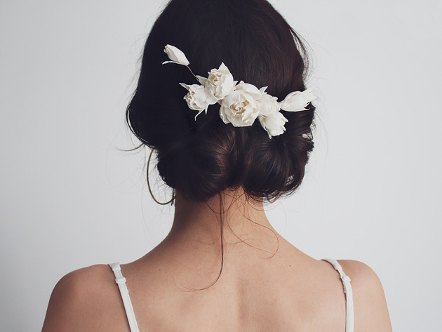 Ślubne ozdoby do włosów Kwiatowy grzebyk do włosów