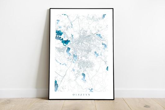 Plakat Olsztyn maps by P