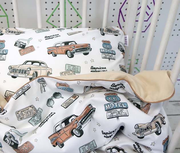 kocyki, kołderki, pościel dla dzieci Retro Cars poszewka na pościel