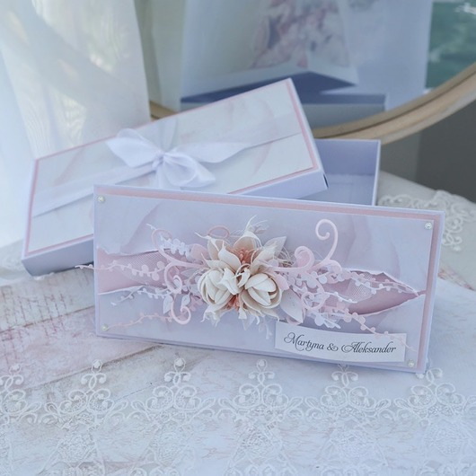 zaproszenia i kartki na ślub Elegancka kartka ślubna personalizowana z życzeniami